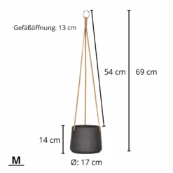 Hanging Patt Schwarz -Pflanzen Blumentopf Geschäft 12