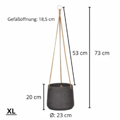 Hanging Patt Schwarz -Pflanzen Blumentopf Geschäft 14