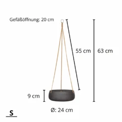 Hanging Eileen Schwarz 9 Hanging Eileen Schwarz -Pflanzen Blumentopf Geschäft 16