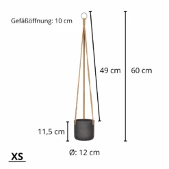 Hanging Charlie Schwarz 17 Hanging Charlie Schwarz -Pflanzen Blumentopf Geschäft 24