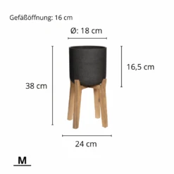 Charlie Black Washed Feet High 12 Charlie Black Washed Feet High -Pflanzen Blumentopf Geschäft 40