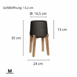 Patt Black Washed Feet High 12 Patt Black Washed Feet High -Pflanzen Blumentopf Geschäft 42