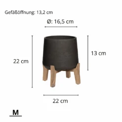 Patt Black Washed Feet Low 12 Patt Black Washed Feet Low -Pflanzen Blumentopf Geschäft 44