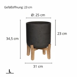 Charlie Black Washed Feet Low 13 Charlie Black Washed Feet Low -Pflanzen Blumentopf Geschäft 46