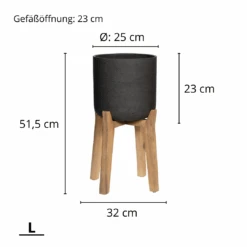 Charlie Black Washed Feet High 13 Charlie Black Washed Feet High -Pflanzen Blumentopf Geschäft 48
