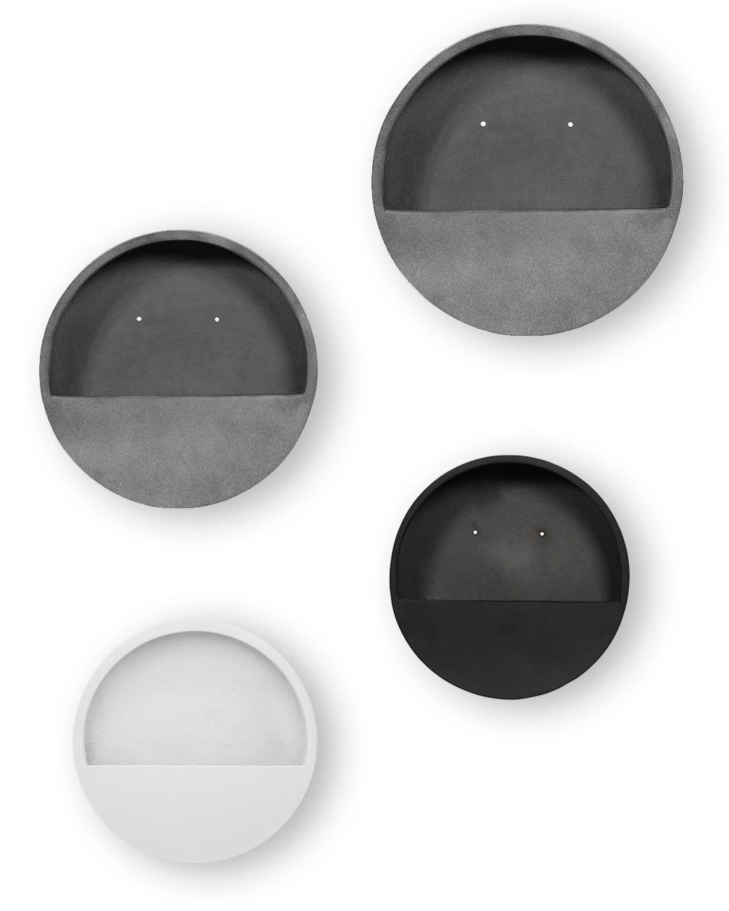 Hanging Wally 4er Set Grau / Schwarz / Matt Weiß 4 Hanging Wally 4er Set Grau / Schwarz / Matt Weiß – Bild 2