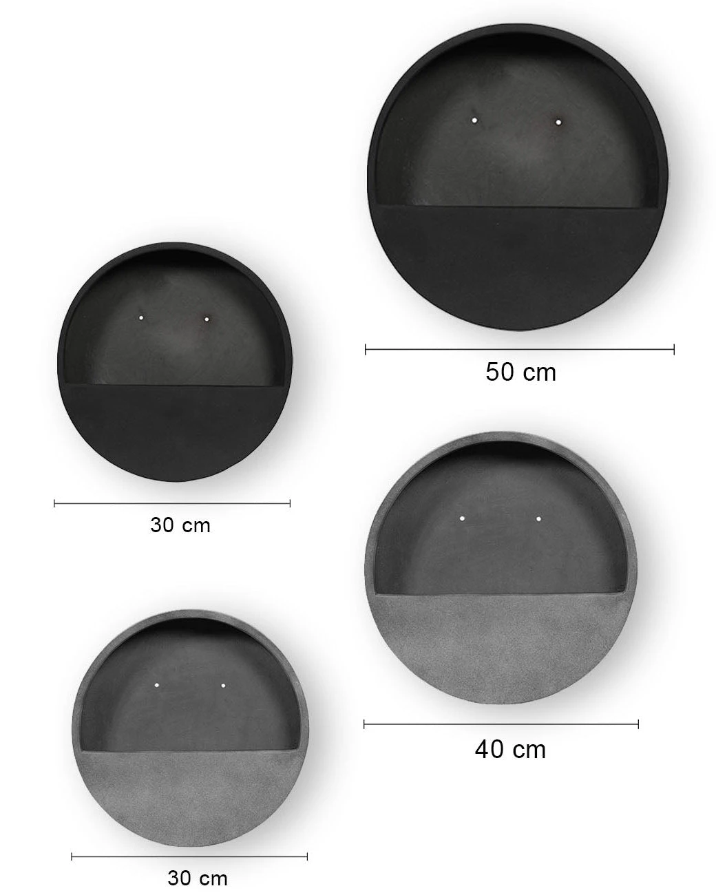 Hanging Wally 4er Set Schwarz / Grau 4 Hanging Wally 4er Set Schwarz / Grau – Bild 2