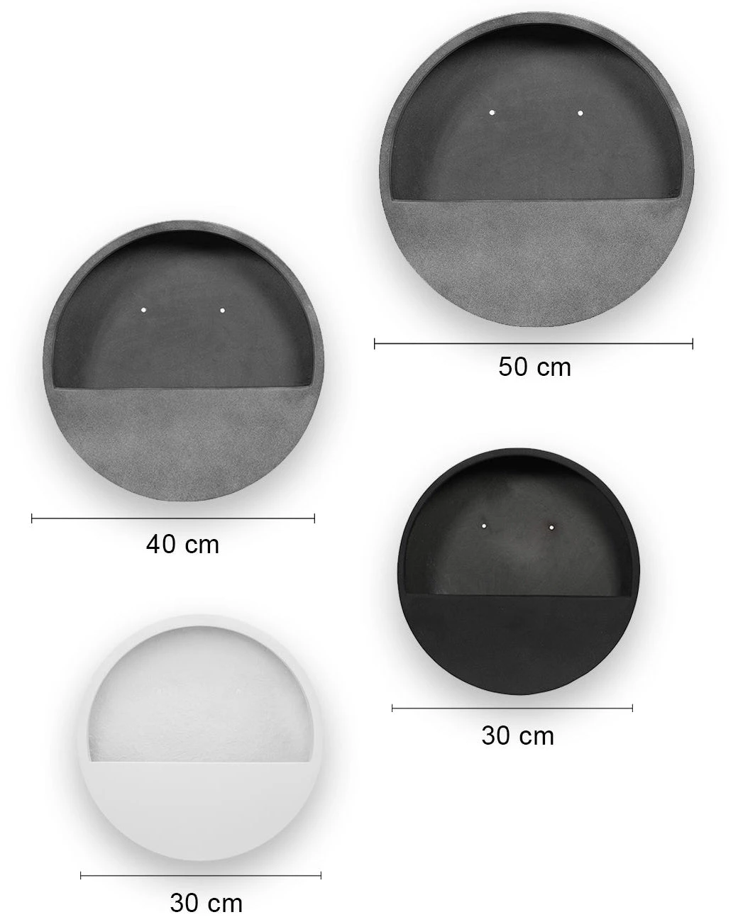 Hanging Wally 4er Set Grau / Schwarz / Matt Weiß 5 Hanging Wally 4er Set Grau / Schwarz / Matt Weiß – Bild 3