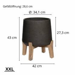 Patt Black Washed Feet Low 14 Patt Black Washed Feet Low -Pflanzen Blumentopf Geschäft 60