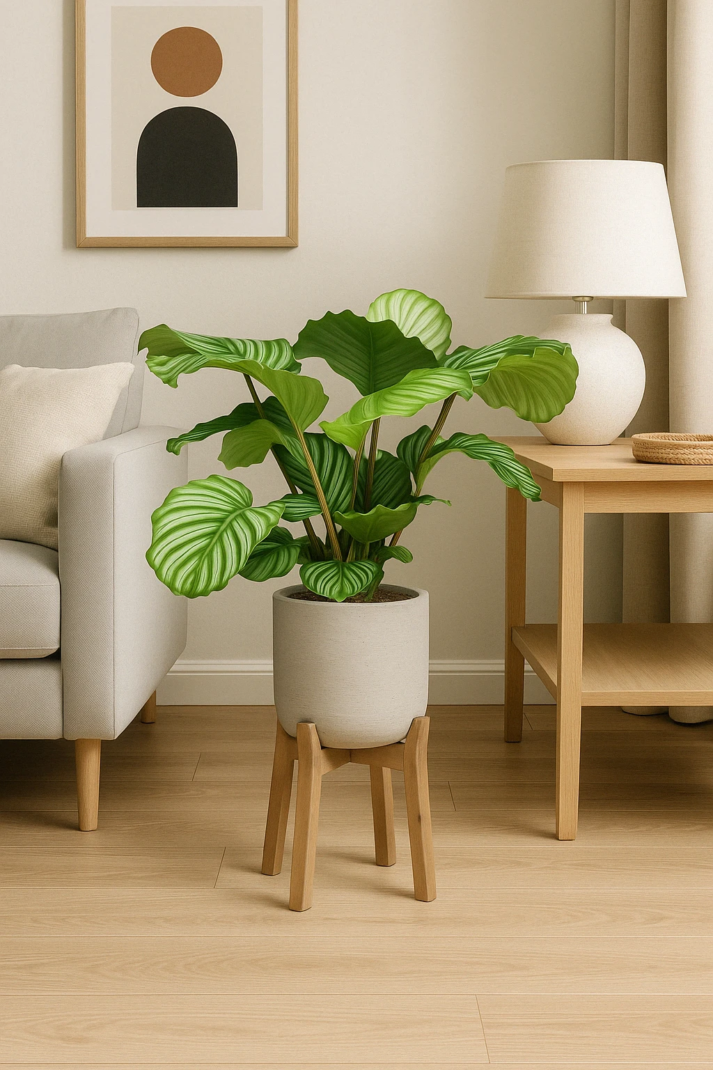 Calathea Orbifolia - Korbmarante Ø:17 H:50 Cm 3 Calathea Orbifolia - Korbmarante Ø:17 H:50 Cm