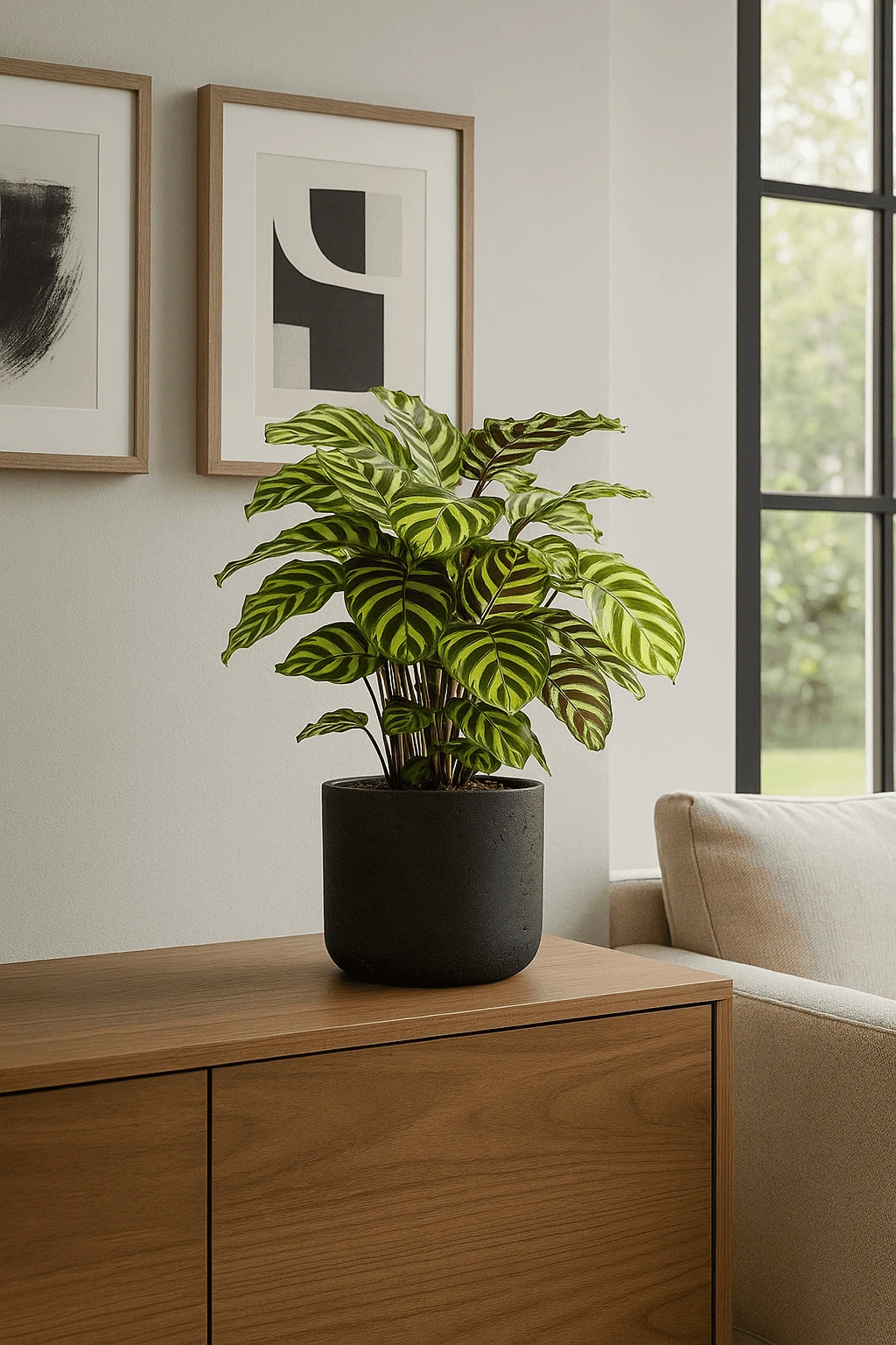 Calathea Makoyana - Korbmarante Ø:17 H:65 Cm 3 Calathea Makoyana - Korbmarante Ø:17 H:65 Cm