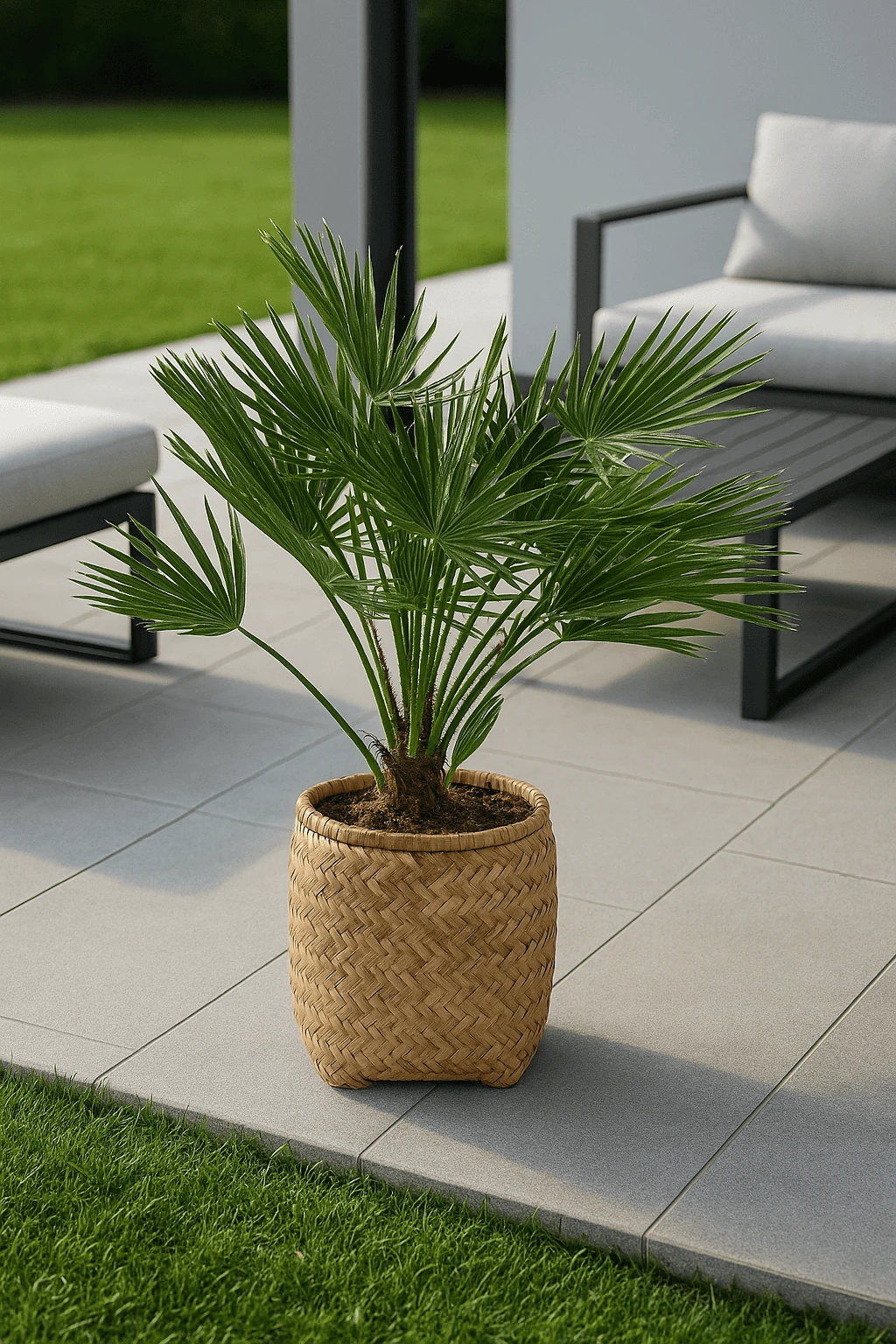 Chamaerops Humilis - Zwergpalme Ø:24 H:100 Cm 3 Chamaerops Humilis - Zwergpalme Ø:24 H:100 Cm