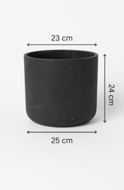 2x Charlie Black Washed Ø:25 L 7 2x Charlie Black Washed Ø:25 L -Pflanzen Blumentopf Geschäft CharlieBlackWashedLMasse