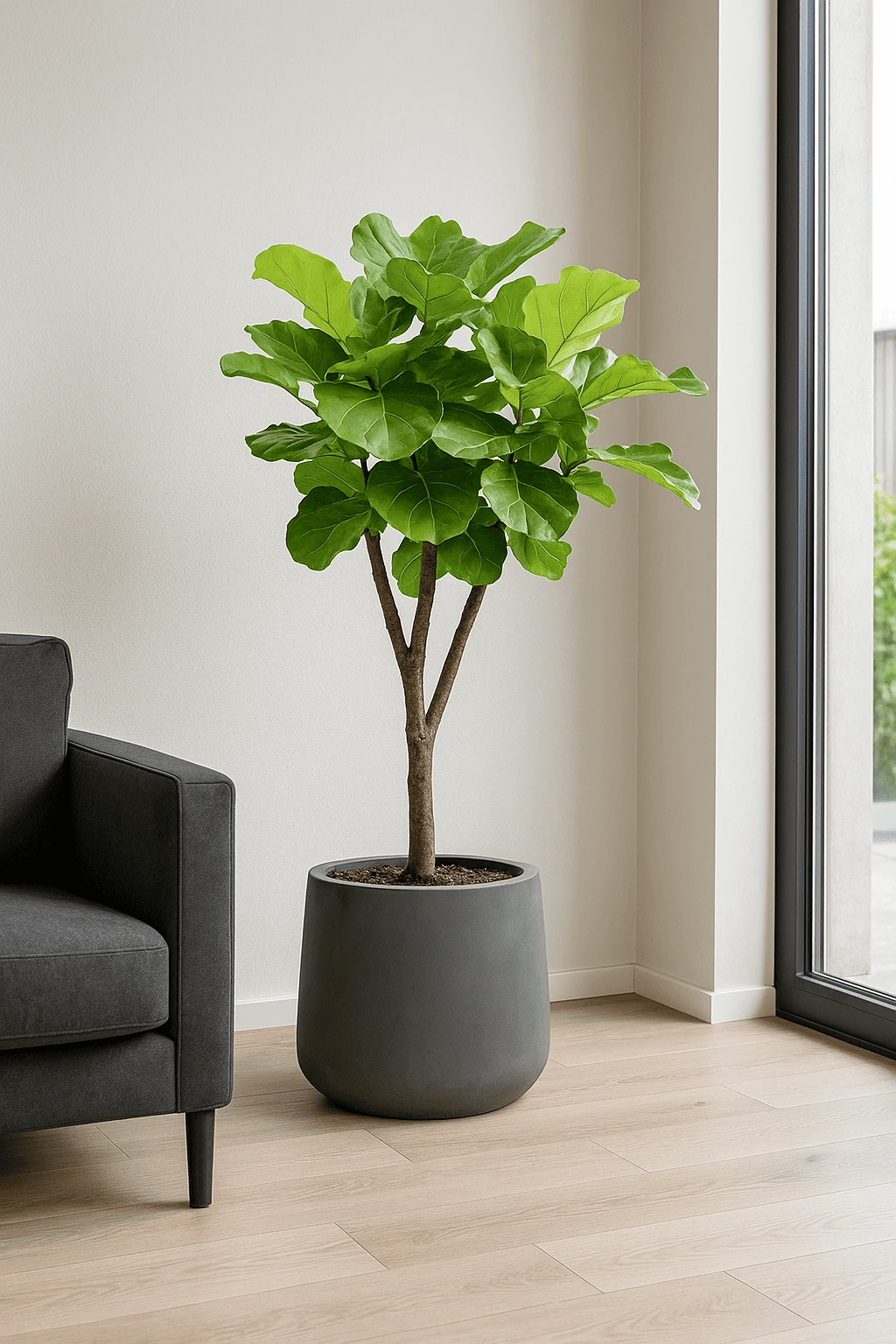 Ficus Lyrata - Geigenfeige Ø:27 H:120 Cm 3 Ficus Lyrata - Geigenfeige Ø:27 H:120 Cm