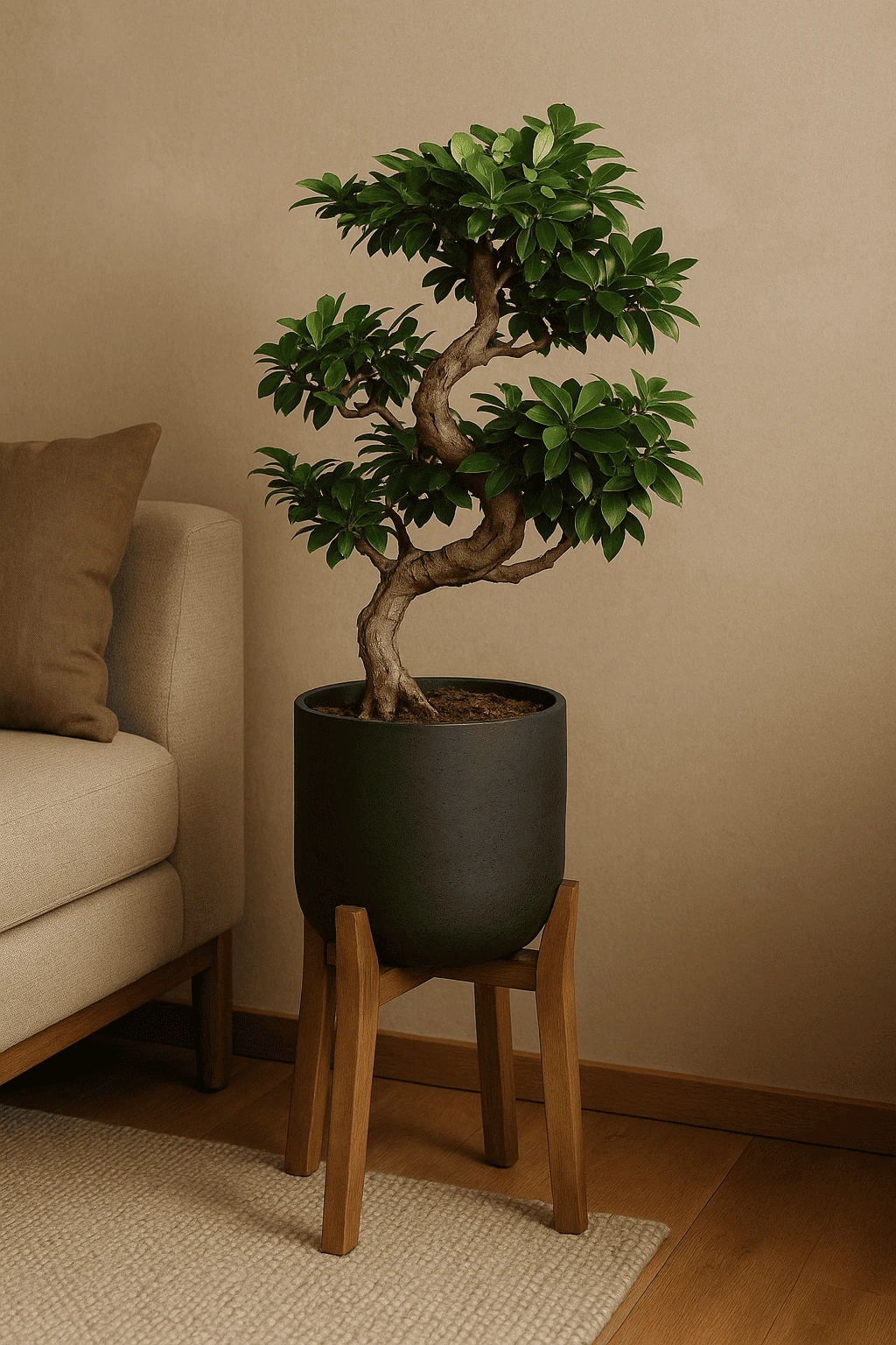 Ficus 'Ginseng' Bonsai Ø:24 H:70 Cm 3 Ficus 'Ginseng' Bonsai Ø:24 H:70 Cm