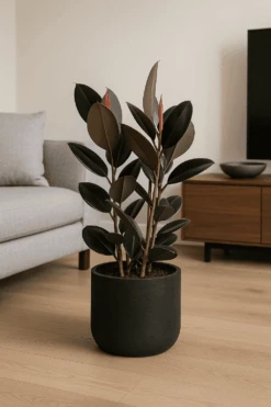 Gummibaum - Ficus Elastica Abidjan Ø:27 H:110 Cm